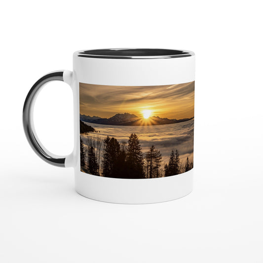 Sea of ​​Fog Sunset Ceramic Mug - Various Colors 