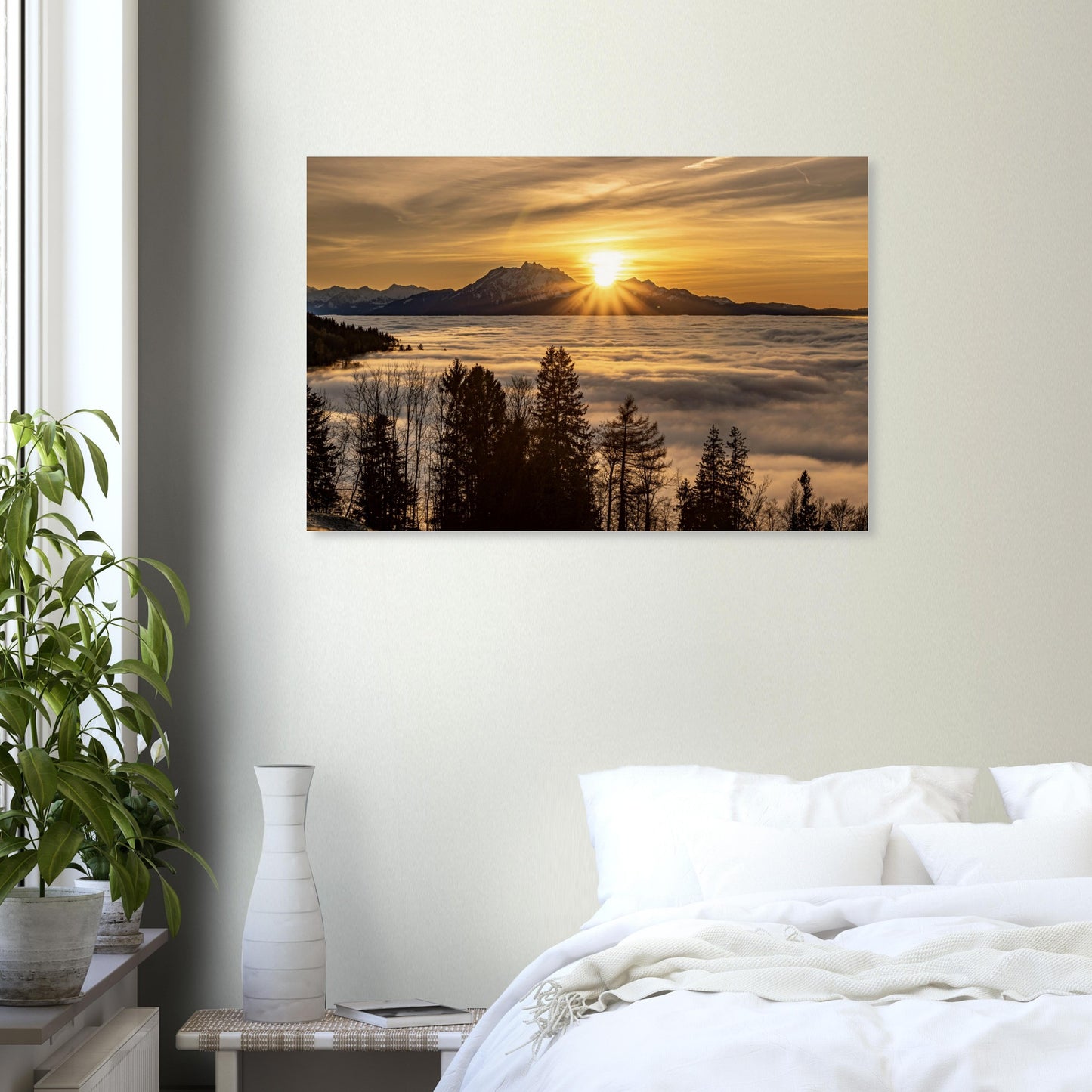 Nebelmeer Sonnenuntergang Premium Poster